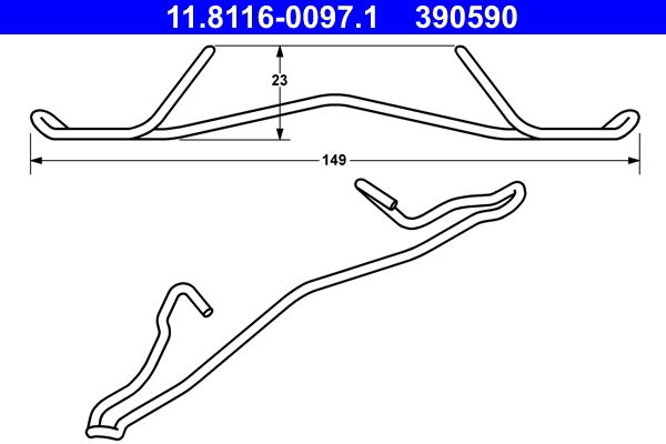 Opel Fren Kaliper Yayı Opel Astra F / Vectra A / B - ATE 11.8116-0097.1