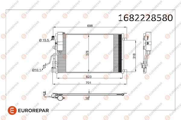 Volkswagen Radyatör - EUROREPAR 1682228580