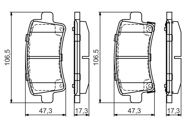 Opel Fren Balatası Opel Insignia A 09-Arka - BOSCH 0986495444