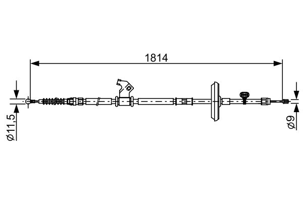 Opel El Fren Teli Arka Sağ 10-15 Astra.J *A20dth* 1.814mm - BOSCH 1987482502