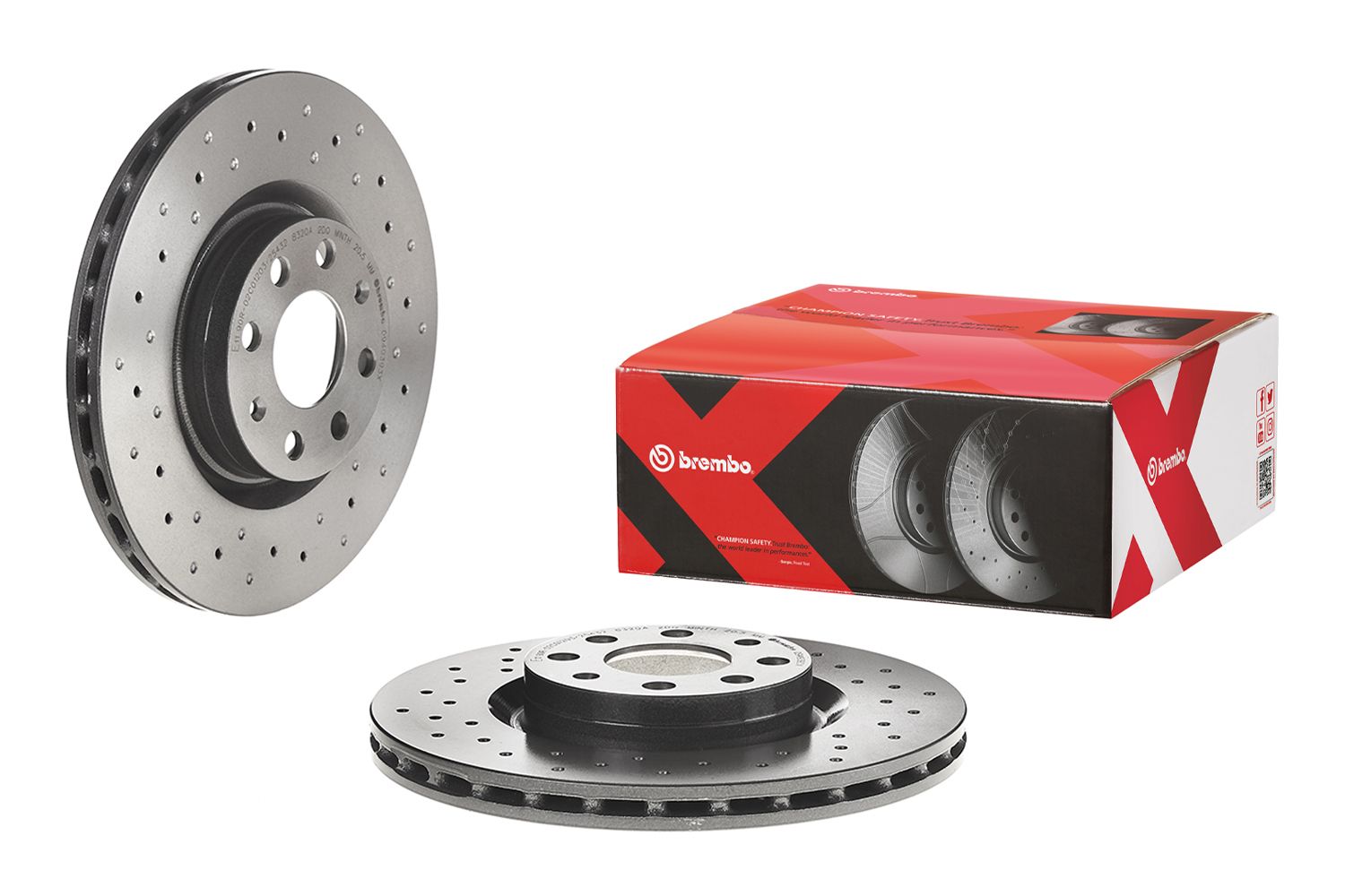 Opel Fren Diski Ön Havalı (Fiat Grande Punto 1.4T 1.3 JTD 1.9 JTD Opel Corsa D 1.3 CDTI) Delikli - BREMBO 09.4939.3X