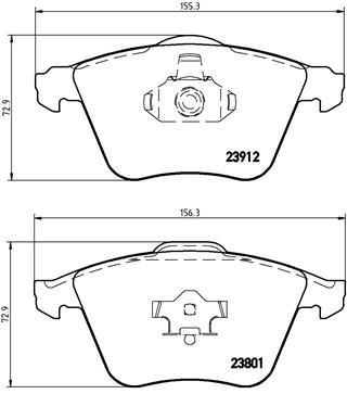Opel Fren Balatası Ön (Volvo S40-V50-C30-V40) (04-19) - BREMBO P10012