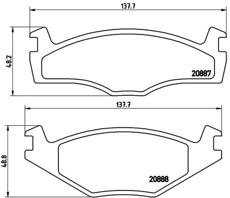 Volkswagen Ön Fren Balatası-(VW Golf 79-96 Passat 78-91 Seat Ibiza 93-96) - BREMBO P85012