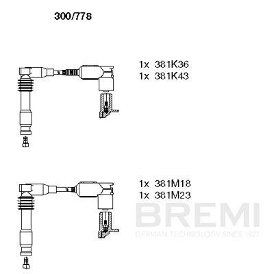 Opel Buji Kablosu Set Opel Astra G X20xev 98-05 - BREMI 300-778