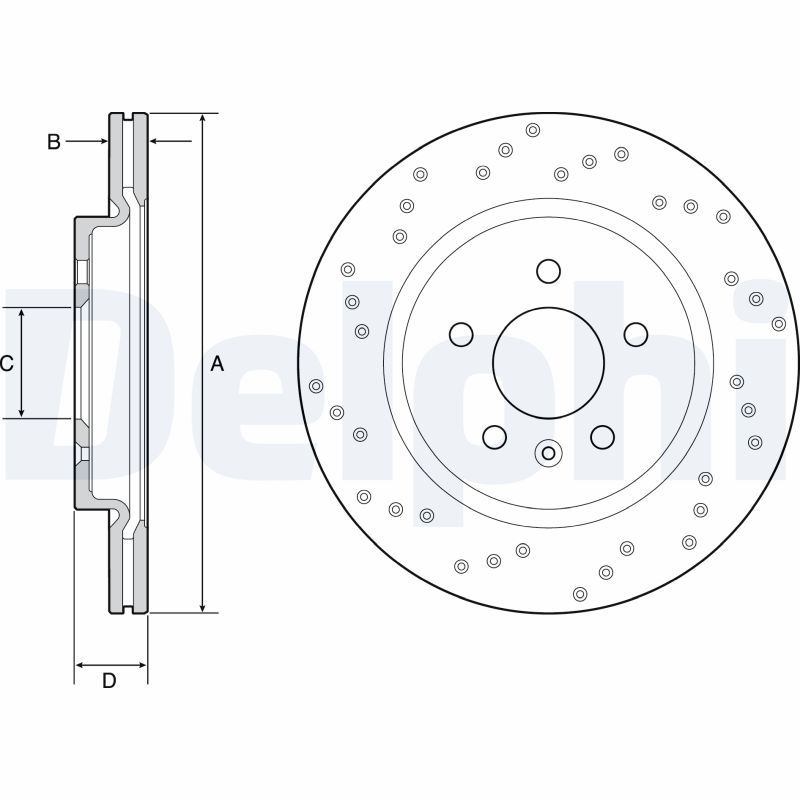 Opel Disk Arka 12-Astra.J Kaplamalı | 1 Adet - DELPHI BG4923C