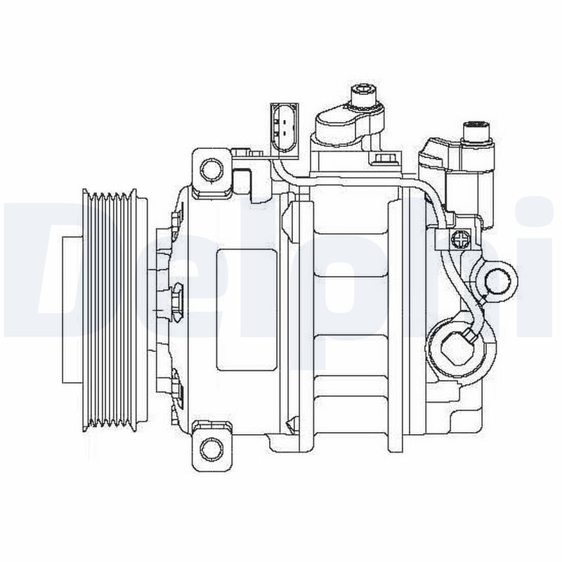 Volkswagen Klima Kompresörü (VW: Touareg 3.0 V6 TDI 7La 7L6 7L7 10-/ Audi: Q7 3.0 TDI 06-15) - DELPHI CS20475