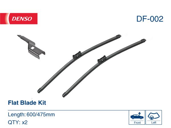 Volkswagen Silecek Süpürgesi Ön Takım Fiyat (Muz Tip 600×475) VW Golf5-Golf6-Golf7 Jetta-Passat-Caddy-Yeti-Octavia - DENSO DF-002