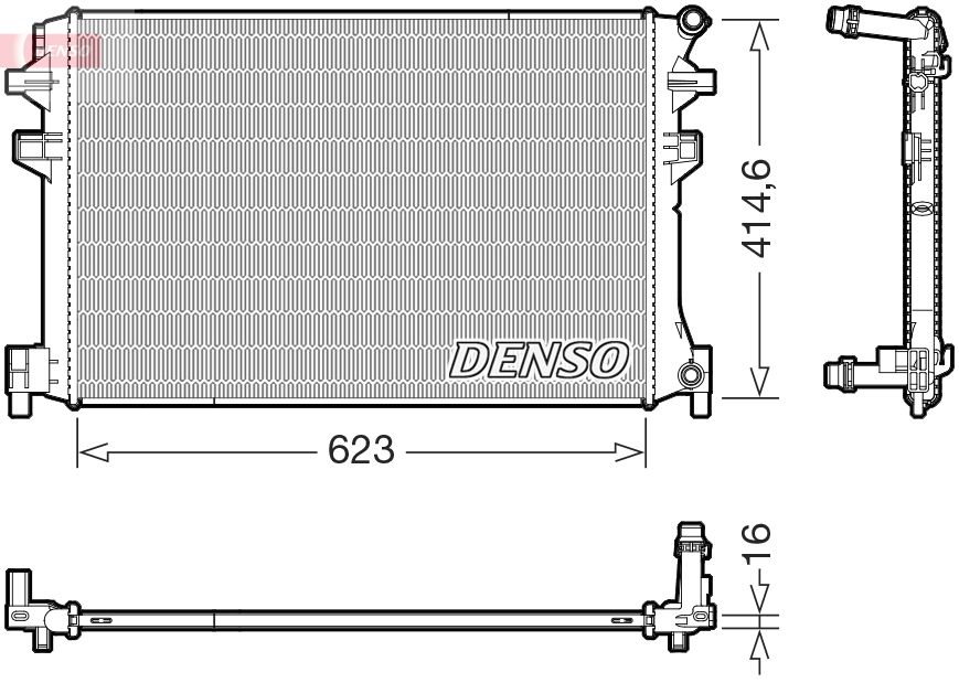 Volkswagen Su Radyatörü VW - DENSO DRM02048