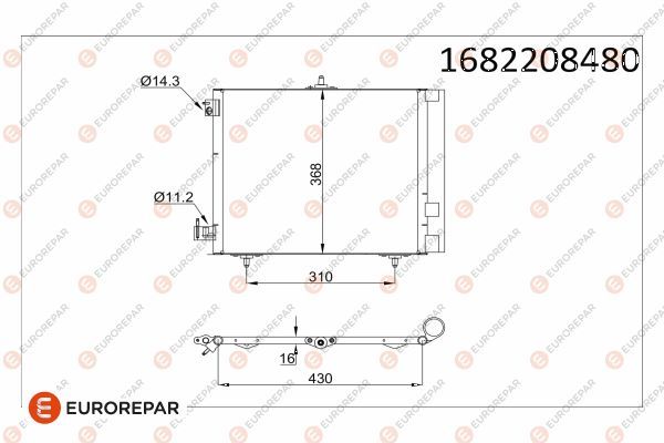 Opel Erp Klima Radyatörü 2008 C2 C3 - EUROREPAR 1682208480