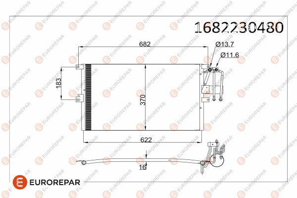 Opel Psa / Erp Klima Radyatörü Vectra B (J96) - EUROREPAR 1682230480
