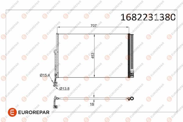 Volkswagen Klima Radyatörü 8Fc351343161 (726X452x16) - EUROREPAR 1682231380