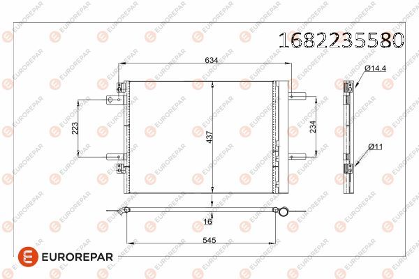 Opel Psa / Erp Klima Rad. 308 3008 Expert Traveller 508 C4 Jumpy Grandland Combo - EUROREPAR 1682235580