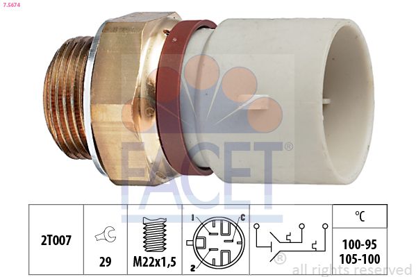 Opel Fan Müşürü Opel Vectra B (3 Fişli 100-95) - FACET 7.5674