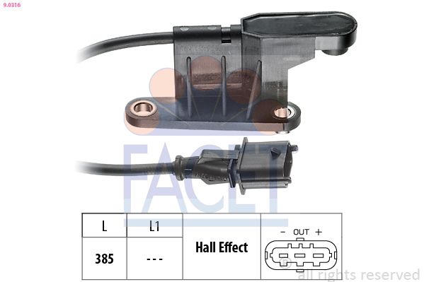 Opel Sensör Eksantrik Opel Astra G / Corsa C / Vectra B / C Z14xe / Z16xe - FACET 9.0316