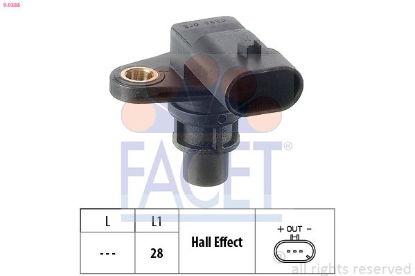 Opel Eksantrik Devir Sensörü Opel Astra H / Vectra C / Zafira B Z19dth / Insignia A20dth - FACET 9.0388