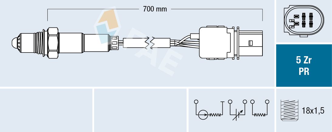 Volkswagen Oksijen Sensörü Lambda Sensörü - FAE 75034