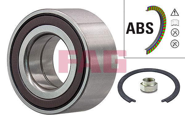 Opel Aks Rulmanı Ön ABS li 48 Kutup Aktif Sensörlü (Fiat Stilo 2.4 20V / Doblo-Linea 1.6 ABS Li) - FAG 713690810