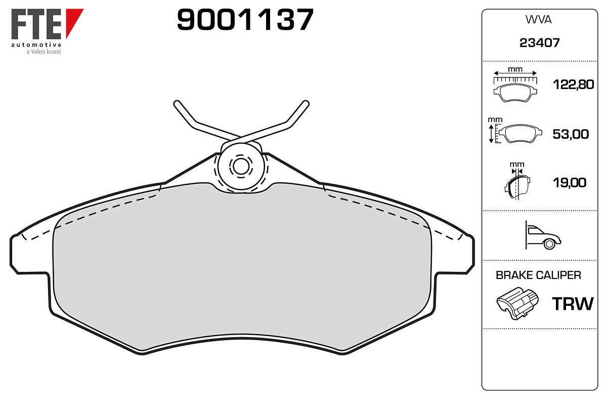 Volkswagen Ön Fren Balatası C2 C3 C3 Plurıel 1.1 1.4I 1.6 HDI 03 - - FTE 9001137