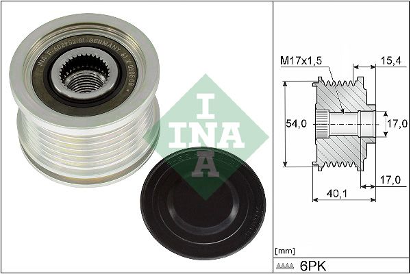 Opel Alternatör Kasnağı 13-208-308-508-2008-5008-Expert-Scudo-Jumpy - INA 535031710