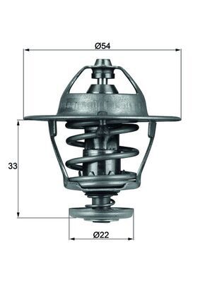 Opel Termostat 85°C Combo.B 1.7D *X17td* - MAHLE TX5385D