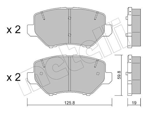 Opel Fren Balatası Ön Opel Corsa F Pegeot 2008 - METELLİ 22-1463-0