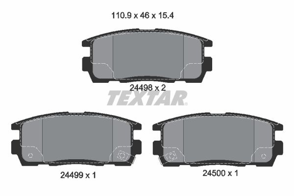 Opel Fren Balatası Opel Antara / Chevrolet Captiva Arka - TEXTAR 2449801