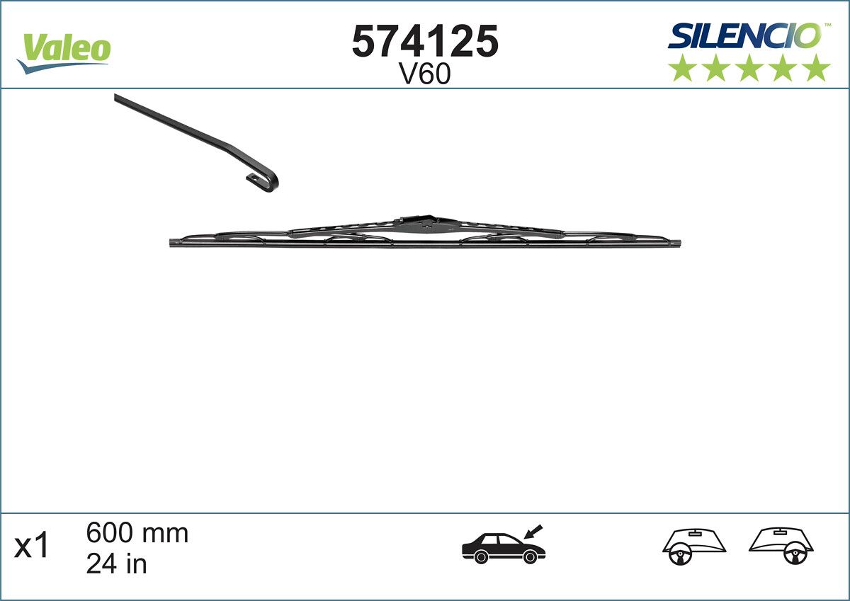 Opel Silencio V60 (X1) (600 mm) Multi - VALEO 574125