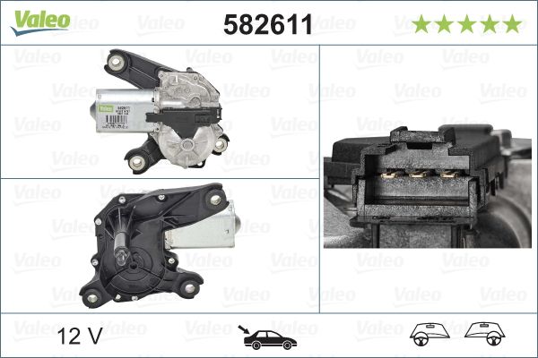 Opel Silecek Motoru (Arka) Opel Meriva A Mpv (X03) Opel Corsa Mk II (C) (X01) Opel Astra G Hatchback - VALEO 582611