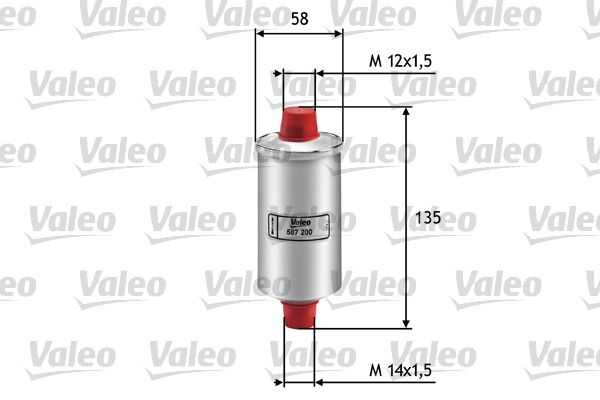 Volkswagen Yakıt Filtresi (Benzin) (Fiat Punto I 1.1 55, Panda I 0.9) - VALEO 587200