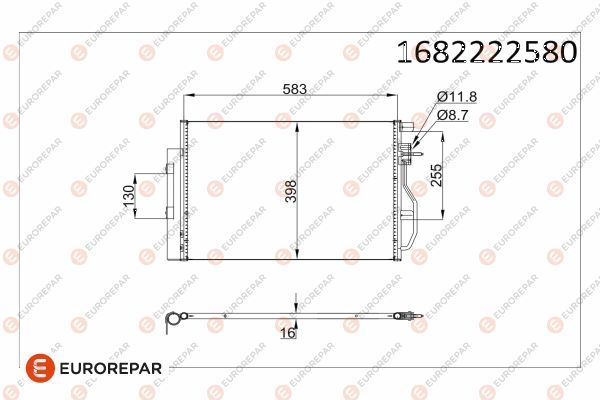 Opel Radyatör - EUROREPAR 1682222580