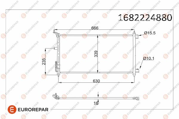 Volkswagen Radyatör - EUROREPAR 1682224880