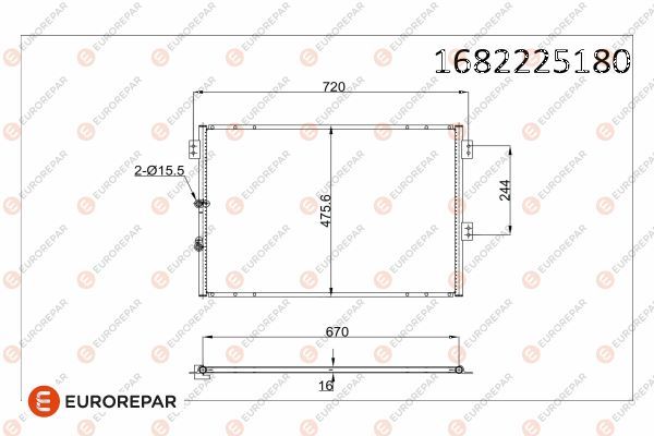 Opel Radyatör - EUROREPAR 1682225180