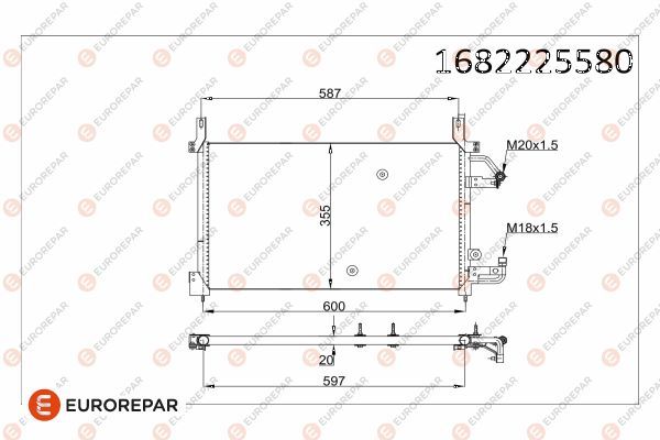 Volkswagen Radyatör - EUROREPAR 1682225580