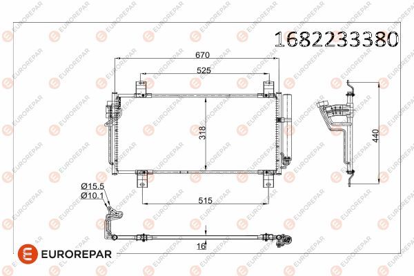 Volkswagen Radyatör - EUROREPAR 1682233380