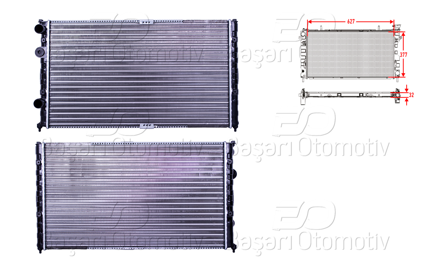 Volkswagen Radıator Mechanıc Mt 628X378x34 mm VW Polo 1.6 1.9Sdı Aft Akl Aeh Asv 98 > - AUTOLUX 1113070-22