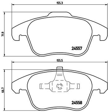 Opel Fren Balatası Ön Low-Met Opel - BREMBO P61086