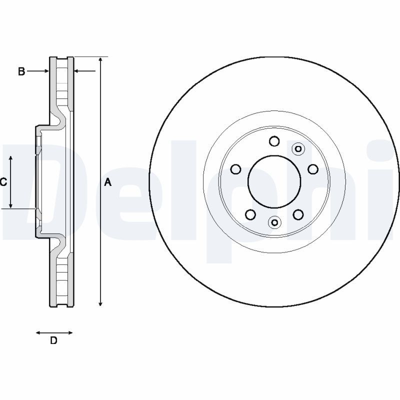 Opel Disk On 15 > 308 20 > 3008-508-Grandland-Ds7-Ds9 22 > Astra-Ds4 Kaplamalı | 1 Adet - DELPHI BG4716C