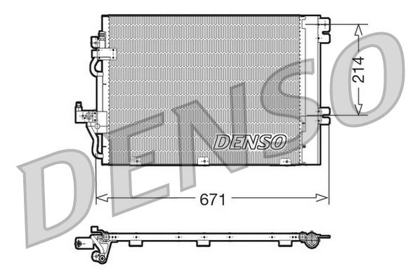 Opel Klima Radyatörü (Opel Astra H 1.4 1.8 / Zafira A-B 04 -) 16×671X214 - DENSO DCN20009