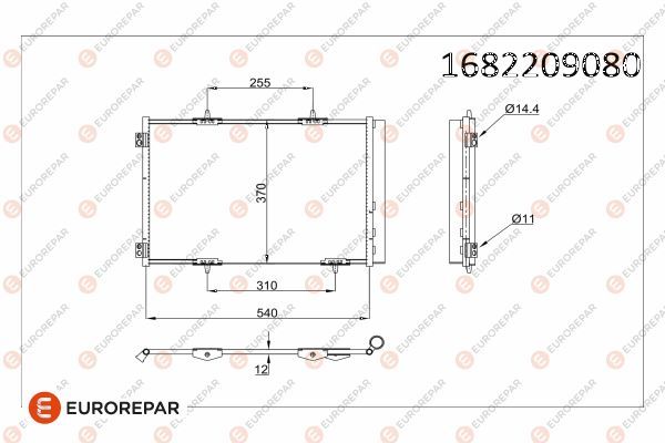 Opel Erp Klima Radyatörü 207 208 308 2008 C3 Ds3 16Hdı - EUROREPAR 1682209080