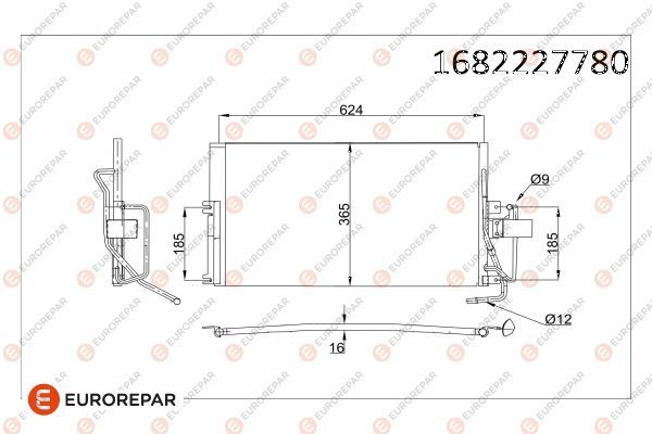 Opel Psa / Erp Klima Radyatörü Opel Vectra B (J96) - EUROREPAR 1682227780