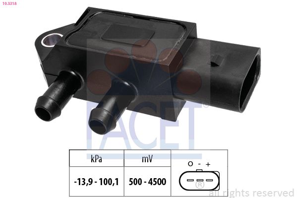 Volkswagen Basınç Sensörü VW 1.6 TDI 2013-Clh - FACET 10.3318