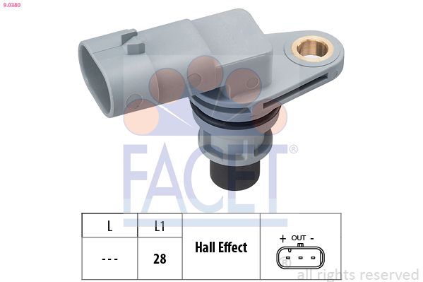 Opel Eksantrik Devir Sensörü Opel Astra H / J / Corsa C / D / E / Combo C / Aveo T300 1.3 D - FACET 9.0380