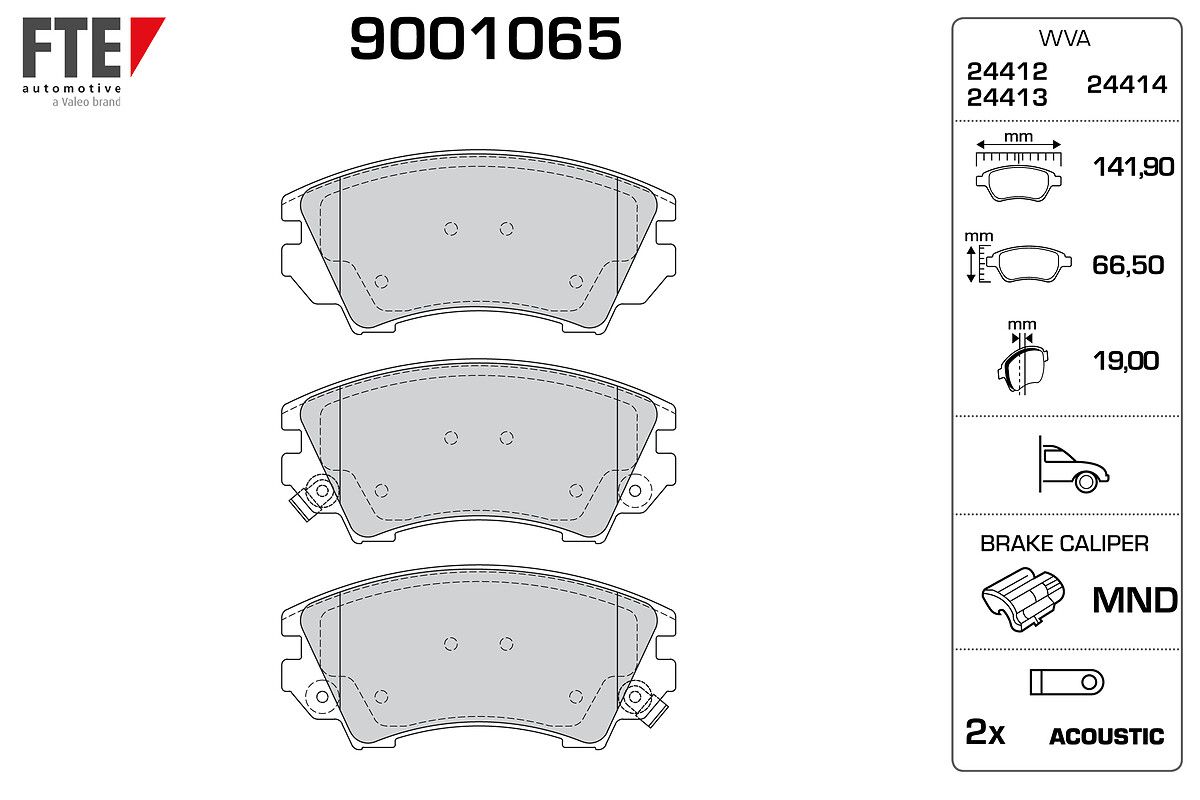 Opel Ön Fren Balatası Insignia Astra J Zafira C 17 Inch Jant - FTE 9001065