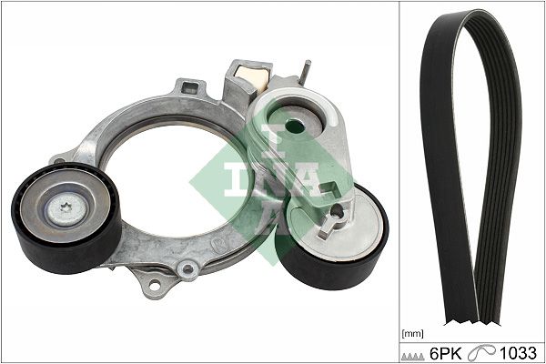 Volkswagen VW Golf VIII E TSI V-Kayış Gergisi İle V-Kayışı 05C903305-05E903159b (6Pk1034) - INA 529057210