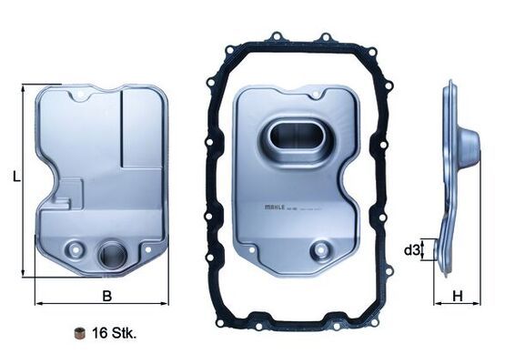 Volkswagen Şanz. Filtresi Kit Q7 Touareg 05 > 10 - MAHLE HX 160KIT