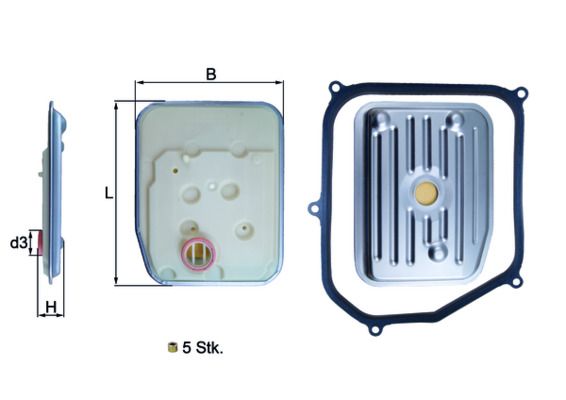 Volkswagen Şanzıman Yağ Filtresi 108 751 - MAHLE HX147KIT