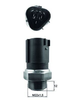 Volkswagen Termostat / Fan Müşürü 95-84C102-91C 3Pın VW Caddy 04-15 Golf 98-14 Polo 02 Audi A3 97-13 Seat Leon 00-13 - MAHLE TSW65