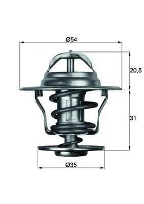 Volkswagen Termostat 82°C - MAHLE TX1380D