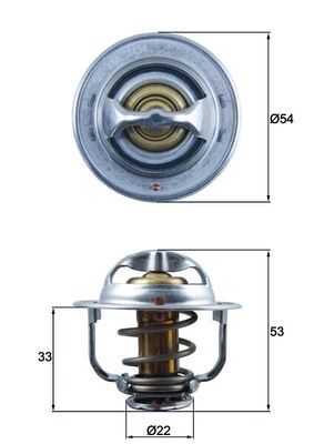Opel Termostat Opel Astra G / H / Corsa B / C / Combo C Y17dt X17dt - MAHLE TX17989D