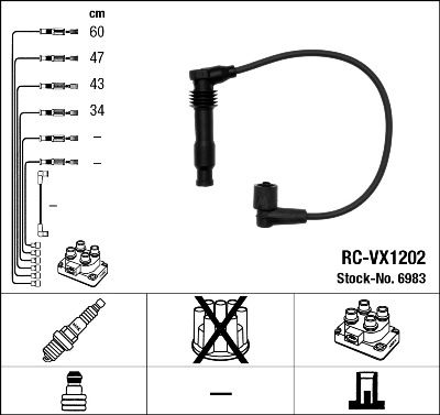 Opel Buji Kablosu Astra F 2.0 16V 91-98 Vectra A 2.0 16V 88-95 C20xe - NGK 6983